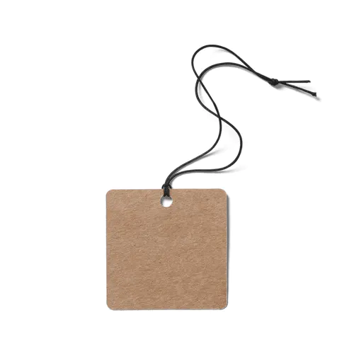 Rounded Kraft Label Tag with String Mockup